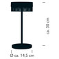 Preview: Hell LED Akku-Tischleuchte Mesh-B dimmbar 1,8W warmweiss 90Ra IP54 Schwarz Gold 30cm 50430/1-51