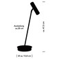 Preview: Hell LED Tischleuchte Tom Pro dimmbar 7,5W CCT steuerbare Lichtfarbe 3-stufig extrawarm- bis neutralweiss 90Ra Schwarz 50cm 50441/1-06