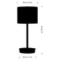 Preview: Hell LED Tischleuchte Elli dimmbar 6W warmweiss 90Ra Anthrazit matt Opalglas 34cm 50465/1-39
