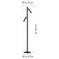 Preview: Hell LED Stehleuchte Streak dimmbar 9W warmweiss 93Ra Schwarz 163cm 60534/2-06