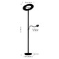 Preview: Hell LED Stehleuchte Monza X dimmbar 41W warmweiss 90Ra Sand 180cm 60573/2-13