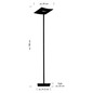 Preview: Hell LED Stehleuchte Modena X dimmbar 36W warmweiss 90Ra Nickel matt 180cm 60577/1-92