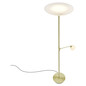 Preview: Hell LED Stehleuchte Ferdi dimmbar 41W CCT steuerbare Lichtfarbe 3-stufig extrawarm- bis neutralweiss 90Ra Messing matt Alabasterglas 180cm 60583/2-01
