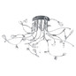 Preview: Hell LED Deckenleuchte Crystal X 26W warmweiss 90Ra Chrom Klarglas Ø54cm 70638/540-02