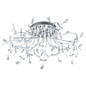 Preview: Hell LED Deckenleuchte Crystal X dimmbar 36W warmweiss 90Ra Chrom Klarglas Ø77cm 70639/770-02