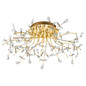 Preview: Hell LED Deckenleuchte Crystal X dimmbar 36W warmweiss 90Ra Messing blank Klarglas Ø77cm 70639/770-40