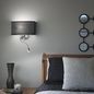 Preview: Ideal Lux HOTEL E27/LED Wandleuchte 1+1x Schwarz warmweiss 035956