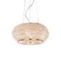 Preview: Ideal Lux PASHA' Pendelleuchte E14 6-fach ⌀400mm dimmbar Gold 082172