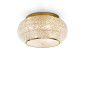 Preview: Ideal Lux PASHA' Deckenleuchte E14 6-fach ⌀400mm dimmbar Gold 100807
