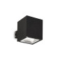 Preview: Ideal Lux SNIF SQUARE Wandleuchte G9 dimmbar Schwarz IP44 123080
