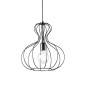 Preview: Ideal Lux AMPOLLA Pendelleuchte E27 ⌀350mm dimmbar Schwarz 148502