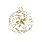Preview: Ideal Lux KONSE Pendelleuchte E27 6-fach ⌀600mm dimmbar Gold 156026