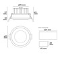 Preview: Isoled LED Einbaustrahler SUNSET, weiß, 15W, 45°, 2200-3100K, Dimm-to-warm 112671