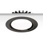 Preview: ISOLED Cover Aluminium rund schwarz rückversetzt für Einbaustrahler Sys-90