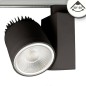 Preview: ISOLED 3-PH Schienen-Strahler fokussierbar, 30W, 30°-50°, schwarz matt, 4000K, dimmbar