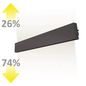 Preview: ISOLED LED Wandleuchte Linear Up+Down 900 30W, IP40, schwarz, warmweiß
