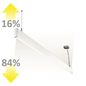 Preview: ISOLED LED Hängeleuchte Linear Up+Down 1200, 40W, prismatisch, linear- u. 90° verbindbar, weiß, neutralweiß