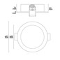 Preview: Isoled Einbaurahmen rund, Loch 80mm, Alu gebürstet + gebürstet, für GU10/MR16 Spots 114019