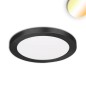 Preview: ISOLED LED Aufbau/Einbauleuchte Slim Flex, 12W, schwarz, ColorSwitch 3000/3500/4000K