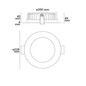 Preview: Isoled LED Downlight blendungsreduziert, 35W, rund, DN228, CRI90, Switch 3000/3500/4000K, dimmbar 114194