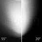 Preview: ISOLED 3-PH Schienen-Strahler fokussierbar, 8W, 20°-55°, weiß matt, 4000K