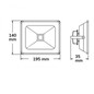 Preview: Isoled LED Fluter Pad 30W, weiß, 3000K 100cm Kabel 115108