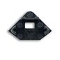 Preview: ISOLED Endkappe EC97 schwarz für Profil CORNER11n mit Kabeldurchführung, 1 STK