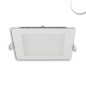 Preview: ISOLED LED Downlight, 9W, eckig, ultraflach, blendungsreduziert, weiß, neutralweiß, dimmbar CRI90