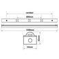 Preview: Isoled LED Balkenleuchte 40W, IP42, ColorSwitch 3000/4000/6000K, weiß, 150cm 115481