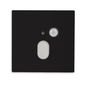Preview: ISOLED Cover Aluminium eckig schwarz, für Wandeinbauleuchte Sys-Wall68 mit PIR Sensor, Ovalausschnitt