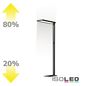 Preview: ISOLED LED Office Pro Stehleuchte Up/Down, 80W/20W, schwarz, UGR<19, neutralweiß, Touch-Dimm, CH-Stecker