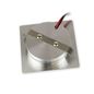 Preview: ISOLED LED Möbeleinbaustrahler MiniAMP ALU gebürstet, eckig, 3W, 120°, 24V DC warmweiß 3000K, dimmbar