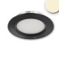Preview: ISOLED LED Möbeleinbaustrahler MiniAMP schwarz, rund, 3W, 120°, 24V DC, warmweiß 3000K, dimmbar