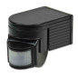 Preview: ISOLED PIR Bewegungsmelder schwarz, 230V, max. 4A, 180° max. 10m Detektionsradius, IP44, Aufputzmontage