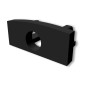 Preview: ISOLED Endkappe EC224 für Profil MINI-AB V2 schwarz, mit Kabeldurchführung, 1 STK