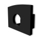 Preview: ISOLED Endkappe EC226 für Profil MAXI-AB V2 schwarz, mit Kabeldurchführung, 1 STK
