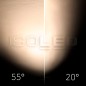 Preview: ISOLED 3-Phasen Schienen-Strahler fokussierbar, 8W, 20°-55°, schwarz matt, 2700K, dimmbar