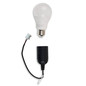 Preview: Isoled Baufassung E27 SET mit Federklemme, Öse und LED bulb 9W, warmweiß 116421
