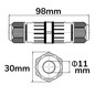 Preview: Isoled Kabelverbinder IP67, 2-polig 0.75-2.5mm² mit Federklemme, max. 250V 16A, Manteldm. 6-8mm 116447
