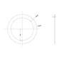 Preview: Isoled Loch Adapterplatte für Downlights, ohne Federn, weiß, ID 200mm - AD 260mm 116448