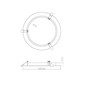 Preview: Isoled Loch Adapterring für Downlights, mit Federn, weiß, ID 201mm - AD 287mm 116449