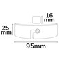 Preview: Isoled Deckenbaldachin rund, grau, für Kabel mit bis zu max. 9,8mm Manteldurchm. 116606