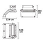 Preview: Isoled LED Flutlichtanlage LW 500W, 130x25°, 1 Modul (Lichtpunkt), DALI dimmbar, warmweiß, IP66 116649