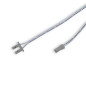 Preview: Isoled Endkappe grau für Surf12 Flat mit Einspeiser FC-Flexband, 50cm Kabel + MiniAmp-Stecker, max. 3A 116661