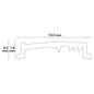 Preview: Isoled Linsen-Einschubcover C66, Abstrahlwinkel 25° asymmetrisch, 1176mm, für LAMP30 V2 Profil 116678