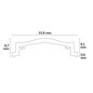 Preview: Isoled Linsen-Einschubcover C65, Abstrahlwinkel 2x25° doppelt-asymmetrisch, 1176mm, für LAMP30 V2 Profil 116679