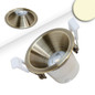 Preview: Isoled LED Einbaustrahler BACK60, messing geb., rund, 5W, CRI90, 2700K, rückversetzt, UGR<12, dimmbar 116708