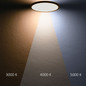 Preview: Isoled LED Deckenleuchte Slim400 PRO, 25W, schwarz, rund, IP44, DN400, 3000/4000/5000K, Up&Down 116715