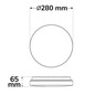 Preview: Isoled LED Deckenleuchte 13/18W, weiß rund, DN280, IP64, 120lm/W, ColorSwitch 3000/4000/6000K 116716