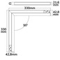 Preview: Isoled Track48 Eckleuchte vertikal weiß, 20W, 120°, 48V DC, 3000K, CRI90, prismatisch, Line+, DALI dimmbar 116747